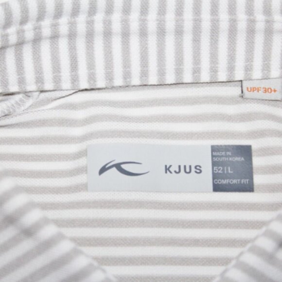 Carolina Golf Club Kjus Striped Performance Golf Polo Shirt, Beige🏌️ - Picture 7 of 9